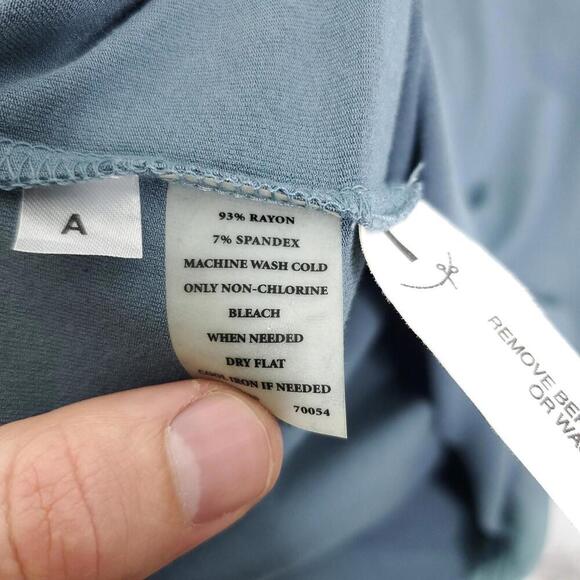 Ann Taylor Dress Womens 4 Cowl Neck Fit Flare Light Blue Waistband Party Event - Picture 6 of 9